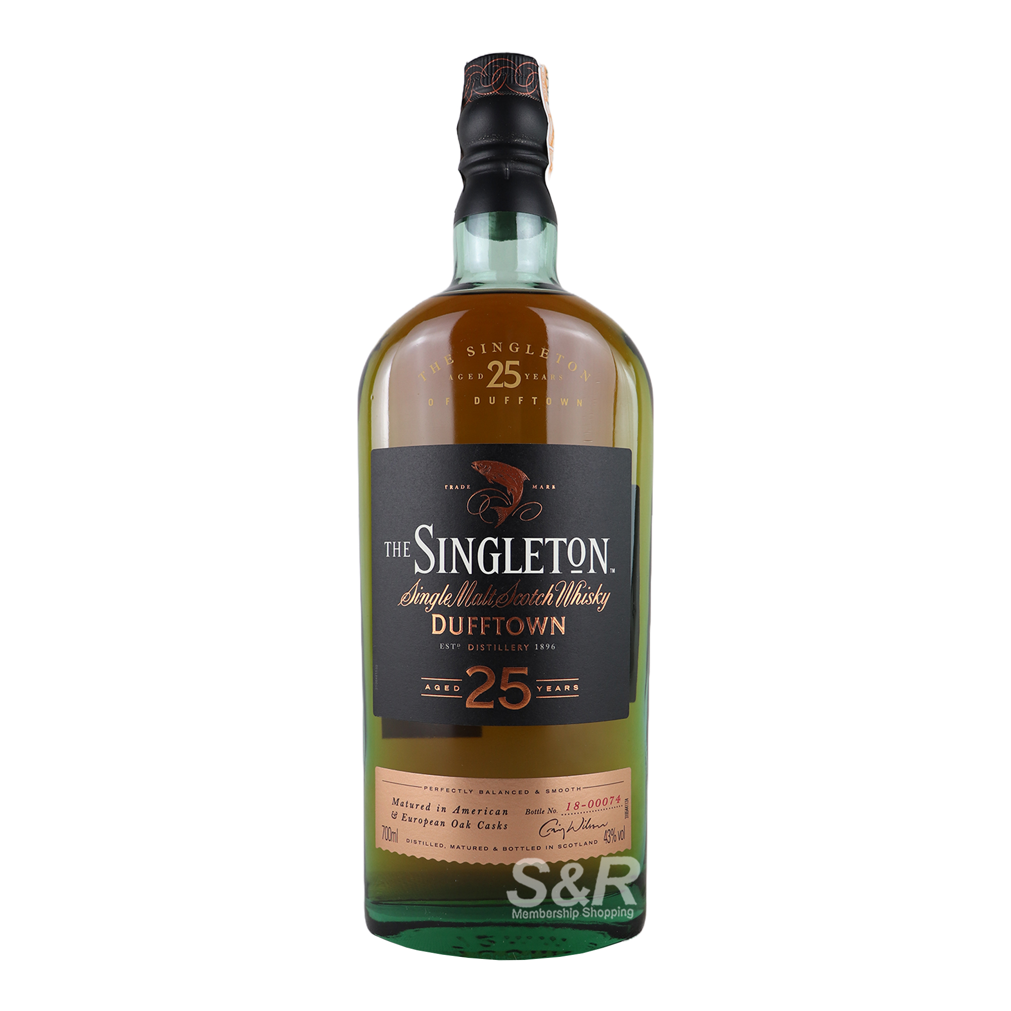 The Singleton Single Malt Scotch Whisky Dufftown 25 Years Old 700mL